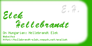 elek hellebrandt business card